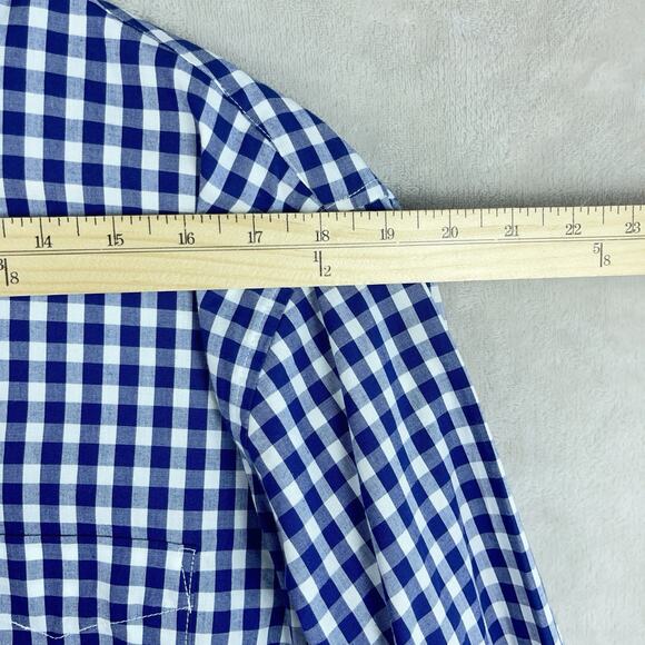 Bowery & Broome Mens Large Blue Check Cotton Shirt Outdoor Cabincore Gorpcore - Picture 10 of 10